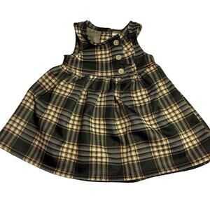Nanette Baby 18M Green Plaid Sleeveless Dress Holiday Fall Outfit Classic Style